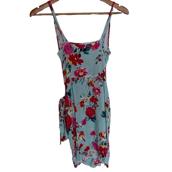Yumi Kim Island Time Floral Wrap Mini Dress, Size Small - Picture 5 of 12